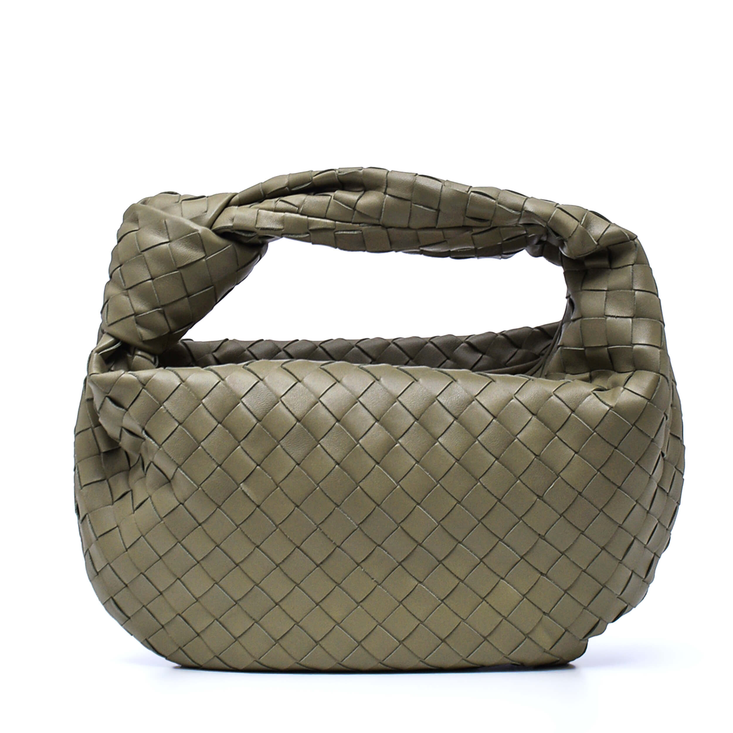 Bottega Veneta - Oil Green Intrecciato Nappa Woven Leather Teen Jodie Bag 